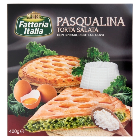 Fattoria Italia Pasqualina Torta Salata con Spinaci, Ricotta e Uovo Surgelata 400 g