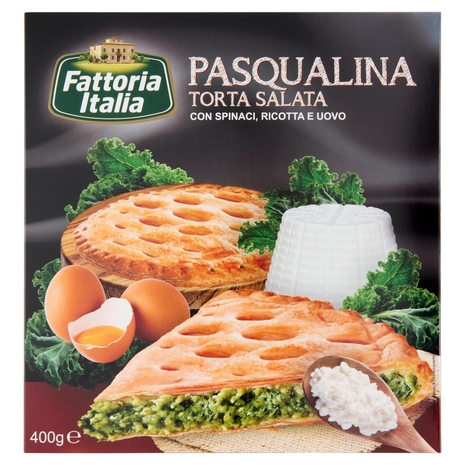 Fattoria Italia Pasqualina Torta Salata con Spinaci, Ricotta e Uovo Surgelata 400 g