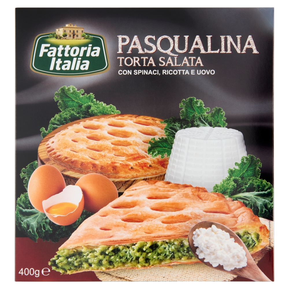 Fattoria Italia Pasqualina Torta Salata con Spinaci, Ricotta e Uovo Surgelata 400 g