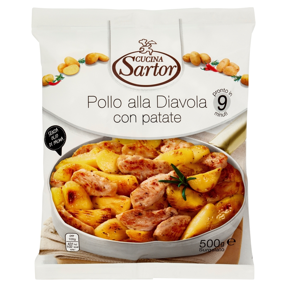 Cucina Sartor Pollo alla Diavola con patate Surgelato 500 g