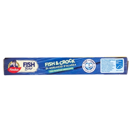 Capitan Findus Fish Bar Fish & Crock Merluzzo D'Alaska con Patatine Croccanti 250 g