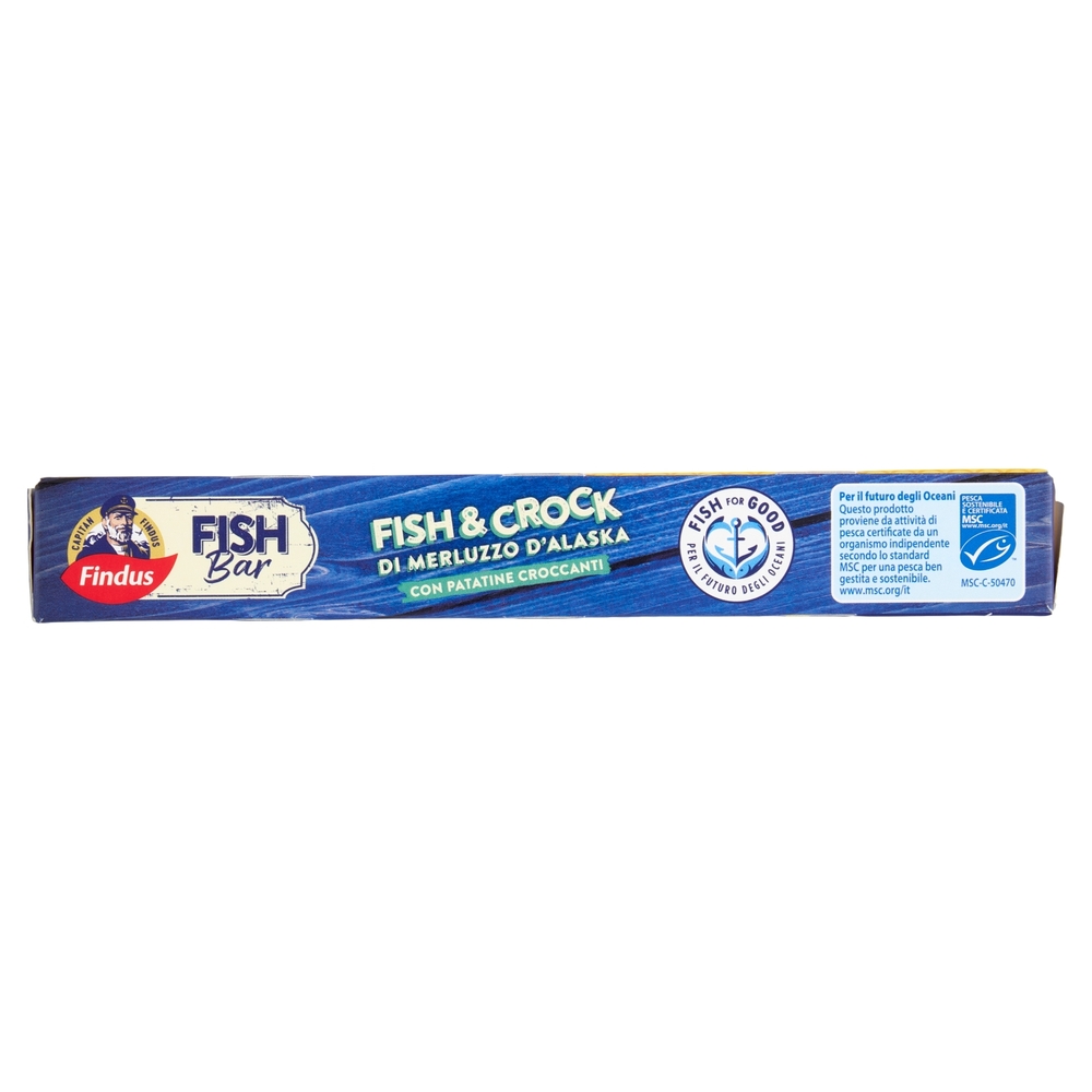 Capitan Findus Fish Bar Fish & Crock Merluzzo D'Alaska con Patatine Croccanti 250 g