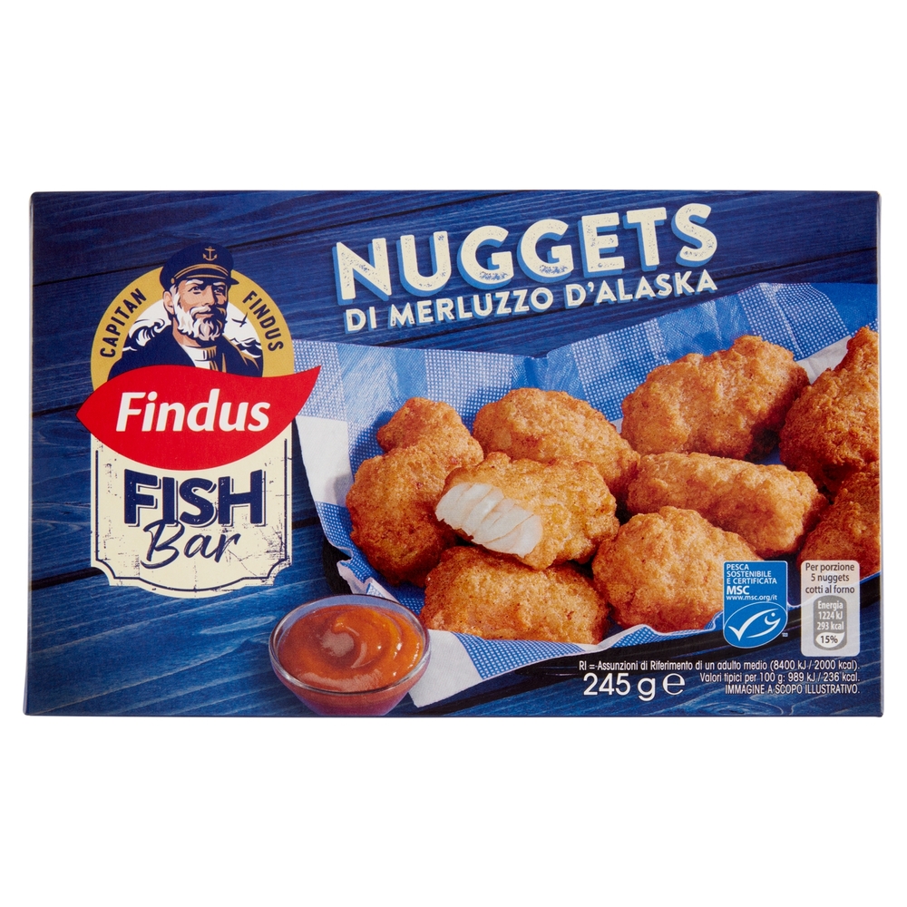 Capitan Findus Fish Bar Nuggets di Merluzzo D'Alaska 245 g