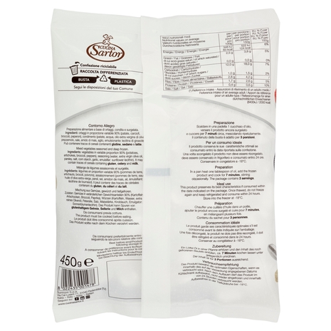 Cucina Sartor Contorno Allegro Surgelato 450 g