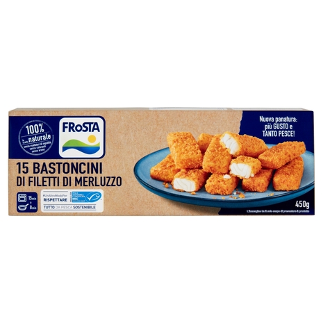 Frosta 15 Bastoncini di Filetti di Merluzzo 450 g