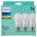 Philips Led sfera vetro 100W E27 2700K 3 pz