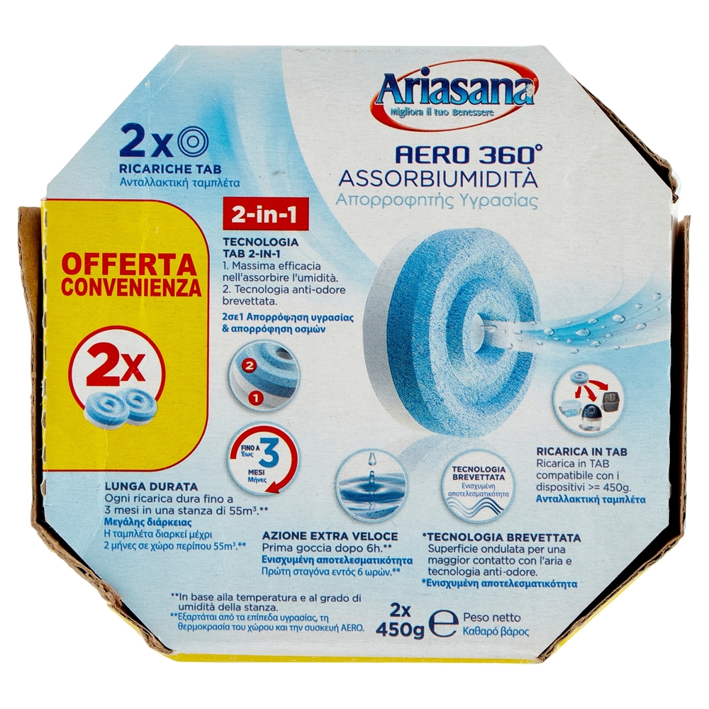 ARIASANA Aero Tab Inodore bipack 2 x 450 g
