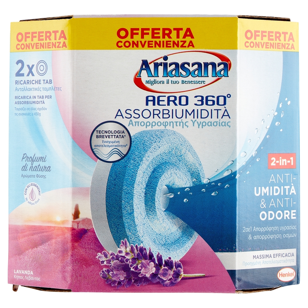 ARIASANA Aero 360 Tab Lavanda Relax bipack 2 x 450 g
