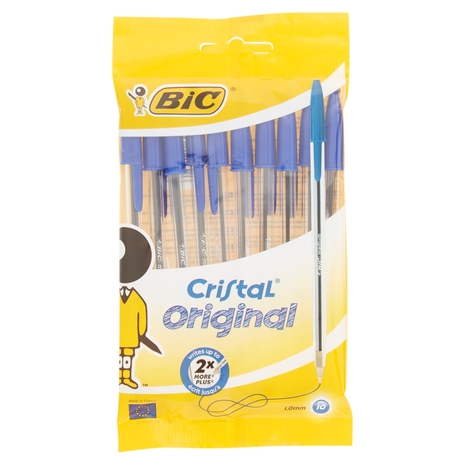 Bic Cristal original 1.0 mm 10 penne blu