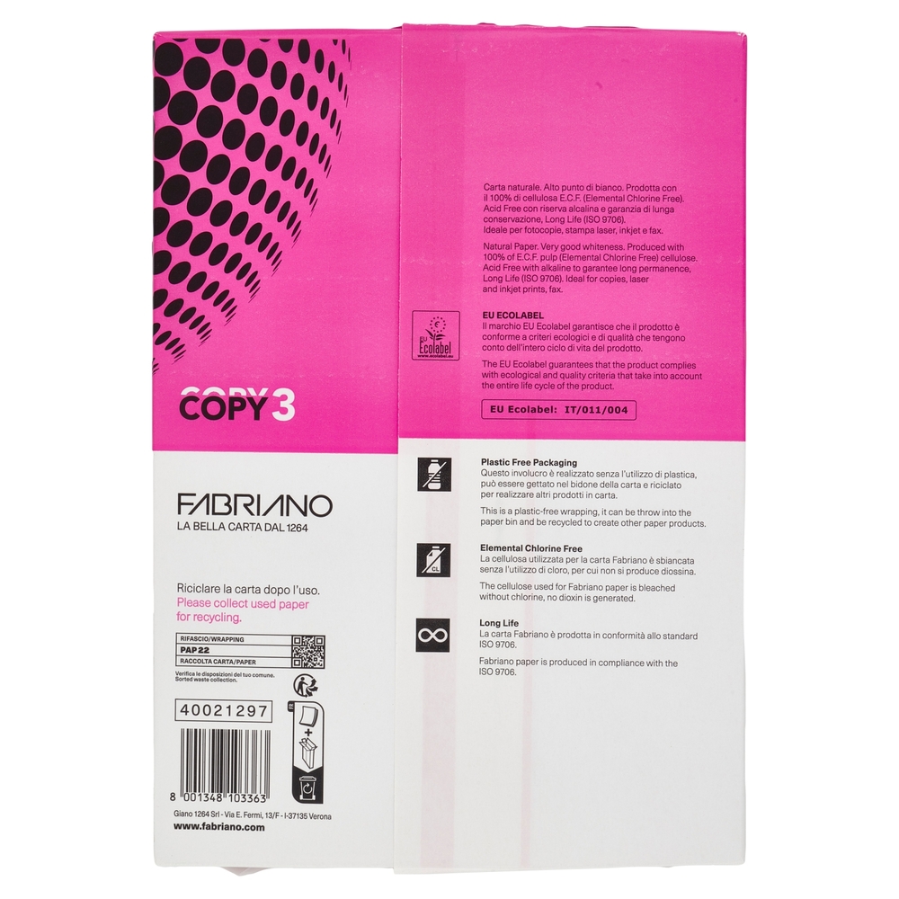 Fabriano Copy 3 Office A4 80 g/m² 500 Fogli