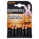 Duracell Plus AAA 4 Mini Stilo / Micro Alcalina 1.5V MN2400 4 pz