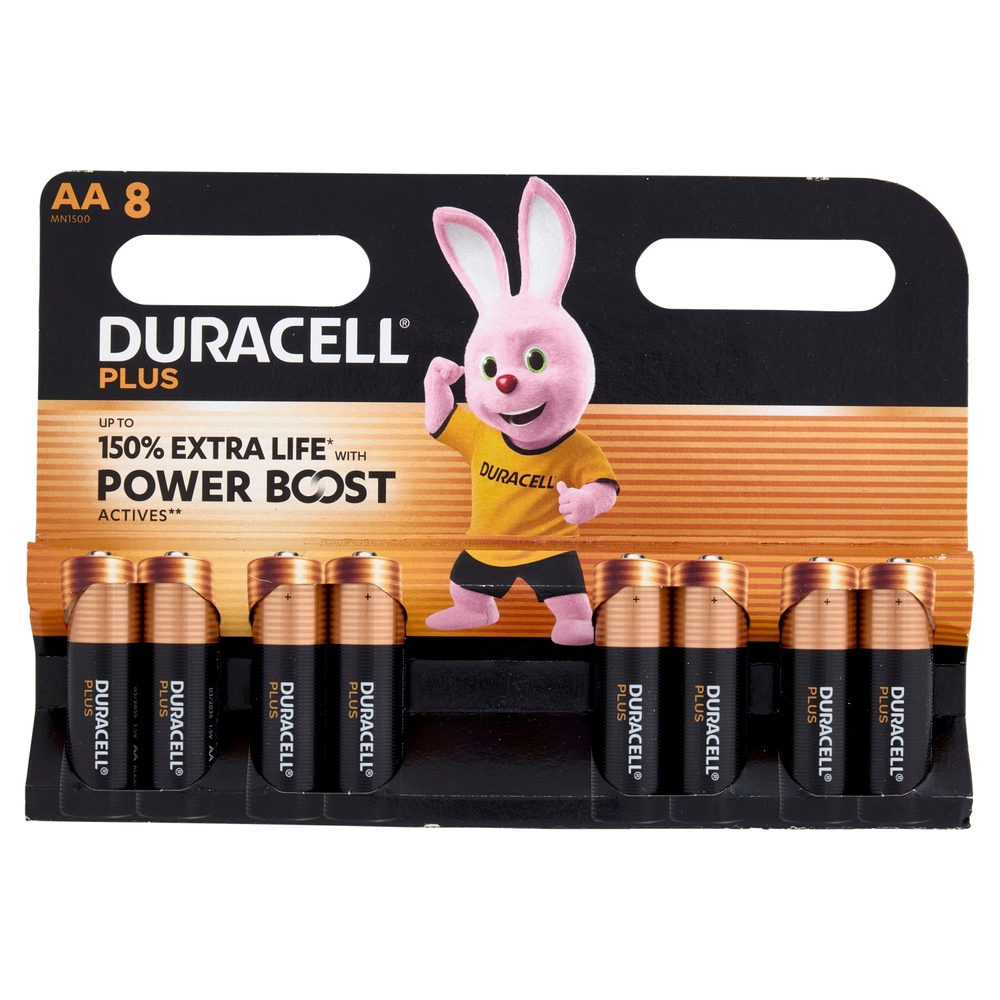 Duracell Plus AA 8 Stilo / Mignon Alcalina 1.5V MN1500 8 pz