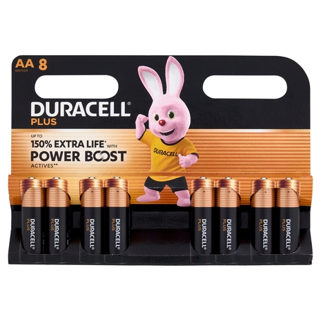 Duracell Plus AA 8 Stilo / Mignon Alcalina 1.5V MN1500 8 pz