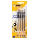 Bic Cristal grip 1.0 mm 4 penne nere