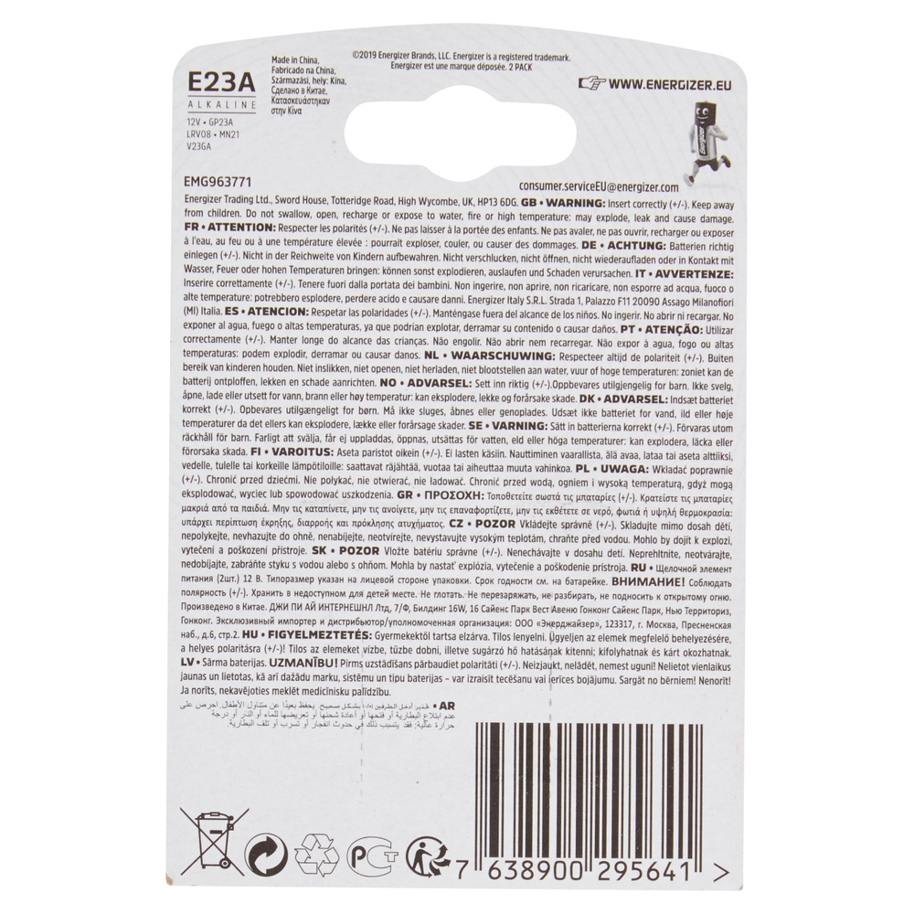 Energizer A23 Alkaline 2 pz