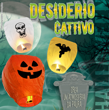 LANTERNA DESIDERI C/STAMPE HALLOW.DM.CM60.