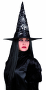 CAPPELLO STREGA NERO C/STAMPA RAGNATELA
