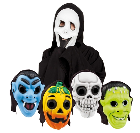 MASCHERA HALLOWEEN RAGAZZI C/CAPUCCIO.