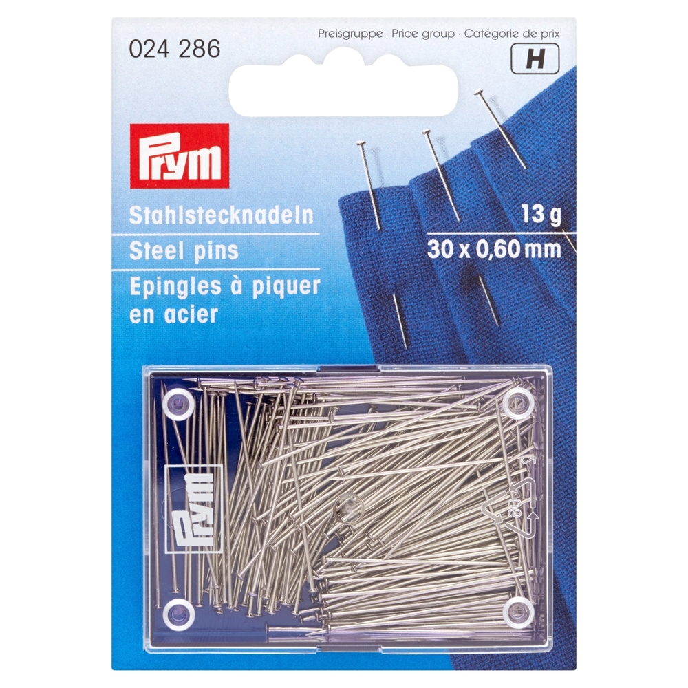 Prym Steel pins 13 g 30 x 0,60 mm no.6 EF extra fine