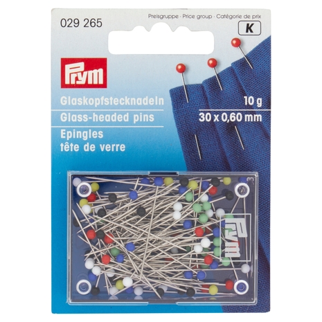 Prym Spilli con testa di vetro 30 x 0,60 mm 10 g