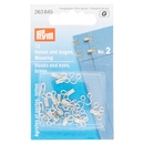 Prym 12 Hooks and eyes brass no. 2