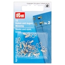 Prym 12 Hooks and eyes brass no. 2