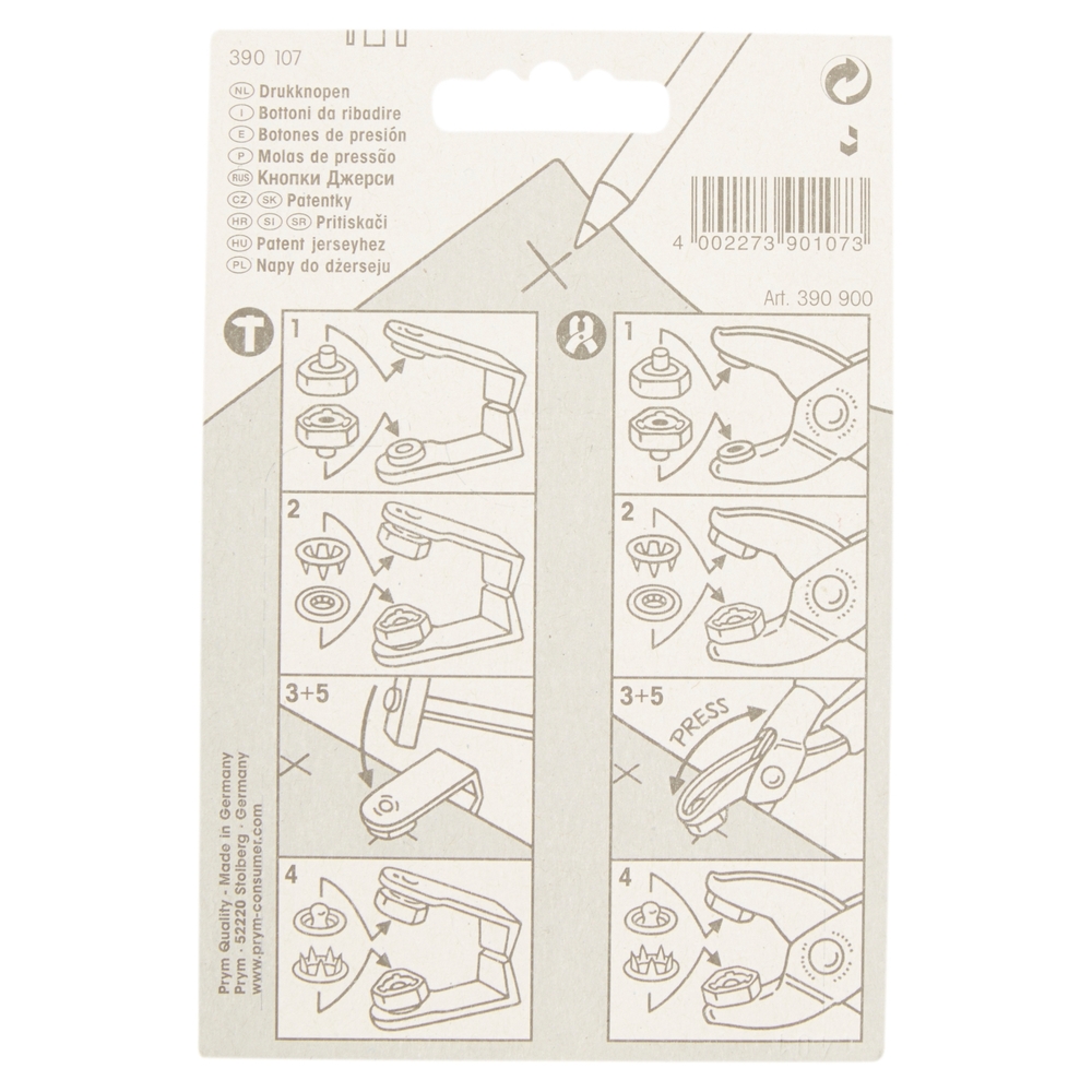 Prym 10 'Jersey' press fasteners Ø10 mm