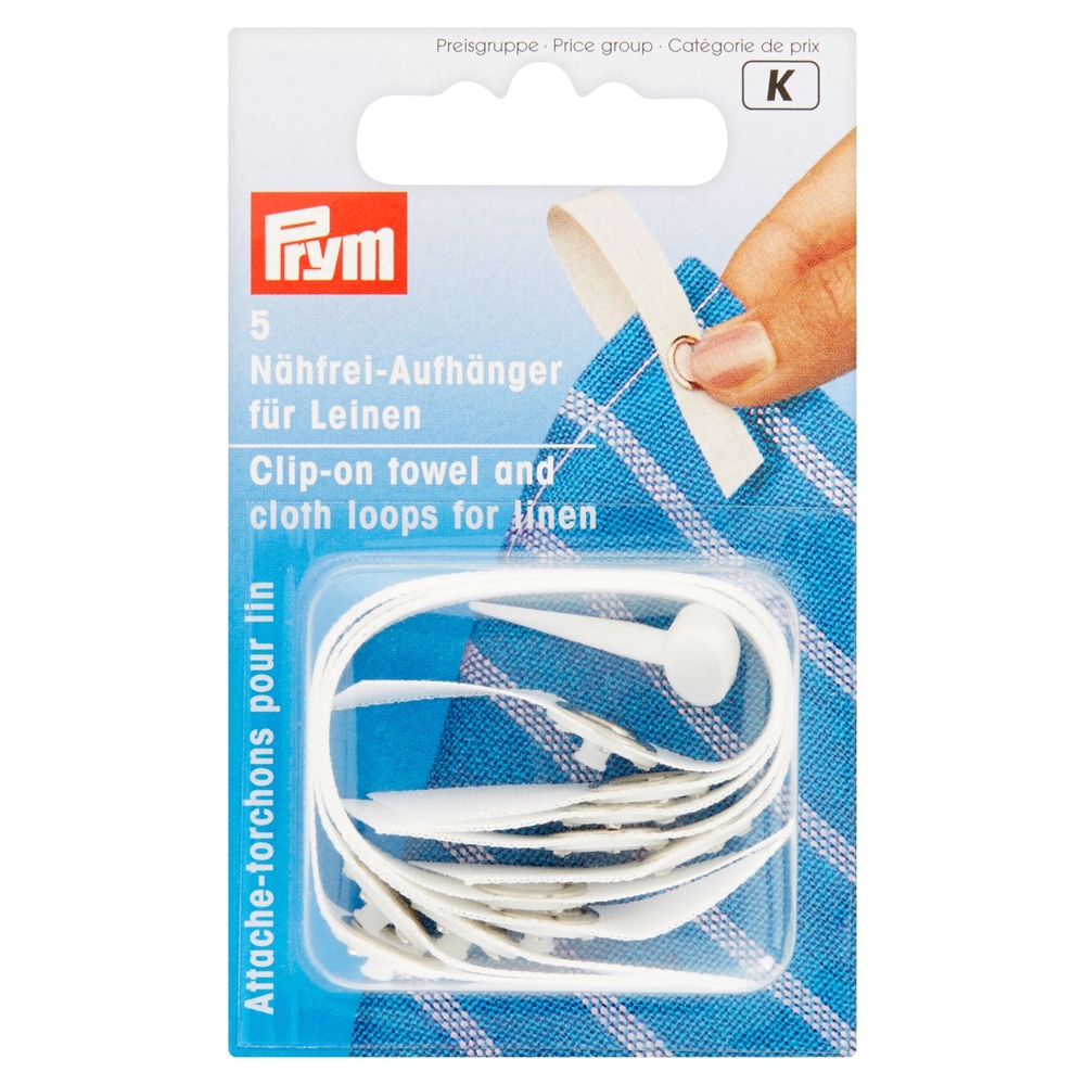 Prym 5 Clip-on towel and cloth loops for linen