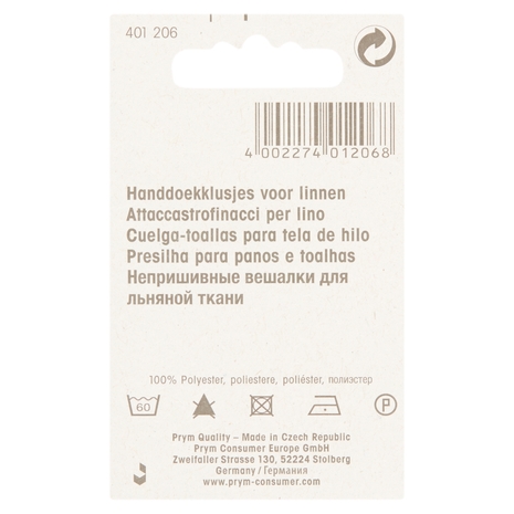 Prym 5 Clip-on towel and cloth loops for linen