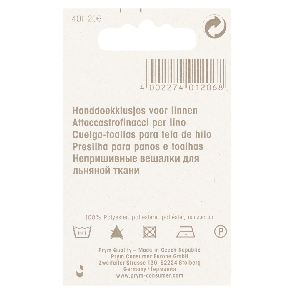 Prym 5 Clip-on towel and cloth loops for linen