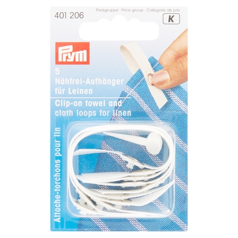 Prym 5 Clip-on towel and cloth loops for linen
