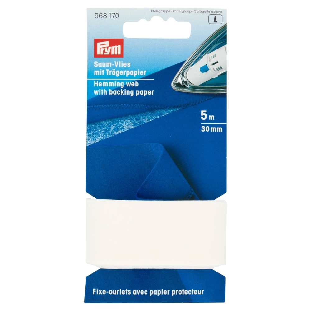 Prym Teletta adesiva per orli con carta di protezione 5 m 30 mm