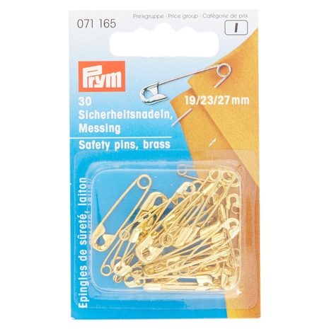Prym 30 Safety pins, brass