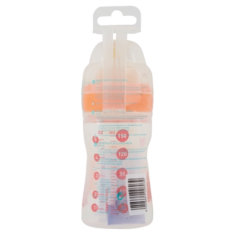 neo Baby Biberon Plastica Collo Largo Caucciù 150ml 0m+