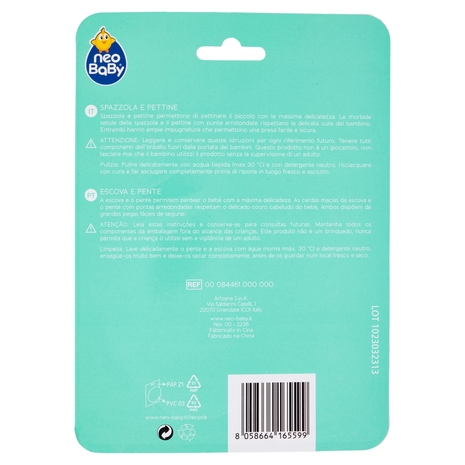 neo Baby Spazzola e Pettine Giallo 0m+