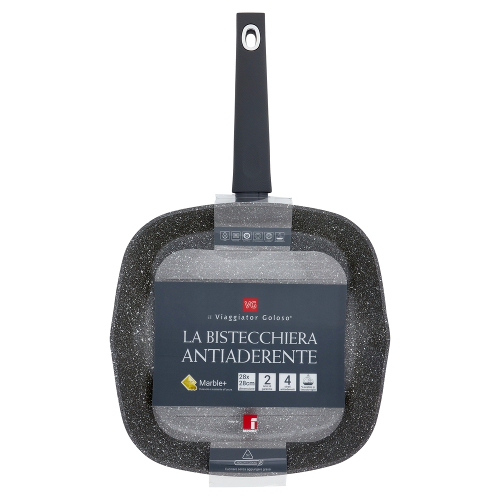 La Bistecchiera Antiaderente 28x28 cm Il Viaggiator Goloso