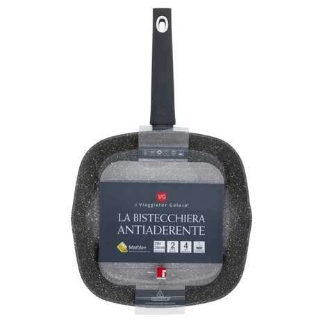 La Bistecchiera Antiaderente 28x28 cm Il Viaggiator Goloso