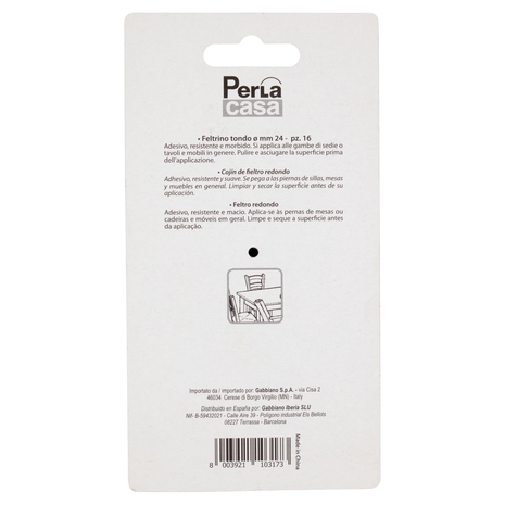 PerLa casa Proteggi & Pulisci Feltrino Tondo ø mm 24 16 pz