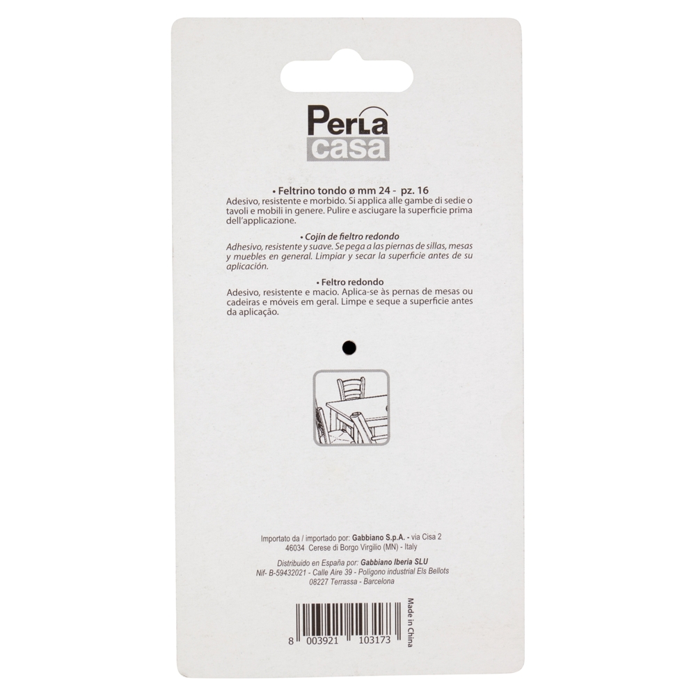 PerLa casa Proteggi & Pulisci Feltrino Tondo ø mm 24 16 pz