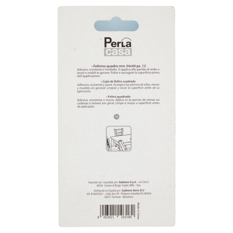 PerLa casa Proteggi & Pulisci Feltrino Quadro mm 34x34 12 pz