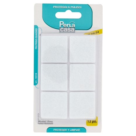 PerLa casa Proteggi & Pulisci Feltrino Quadro mm 34x34 12 pz
