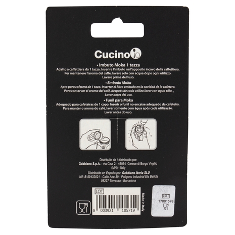 Cucino io Bevi & Conserva Imbuto Moka 1 Tazza