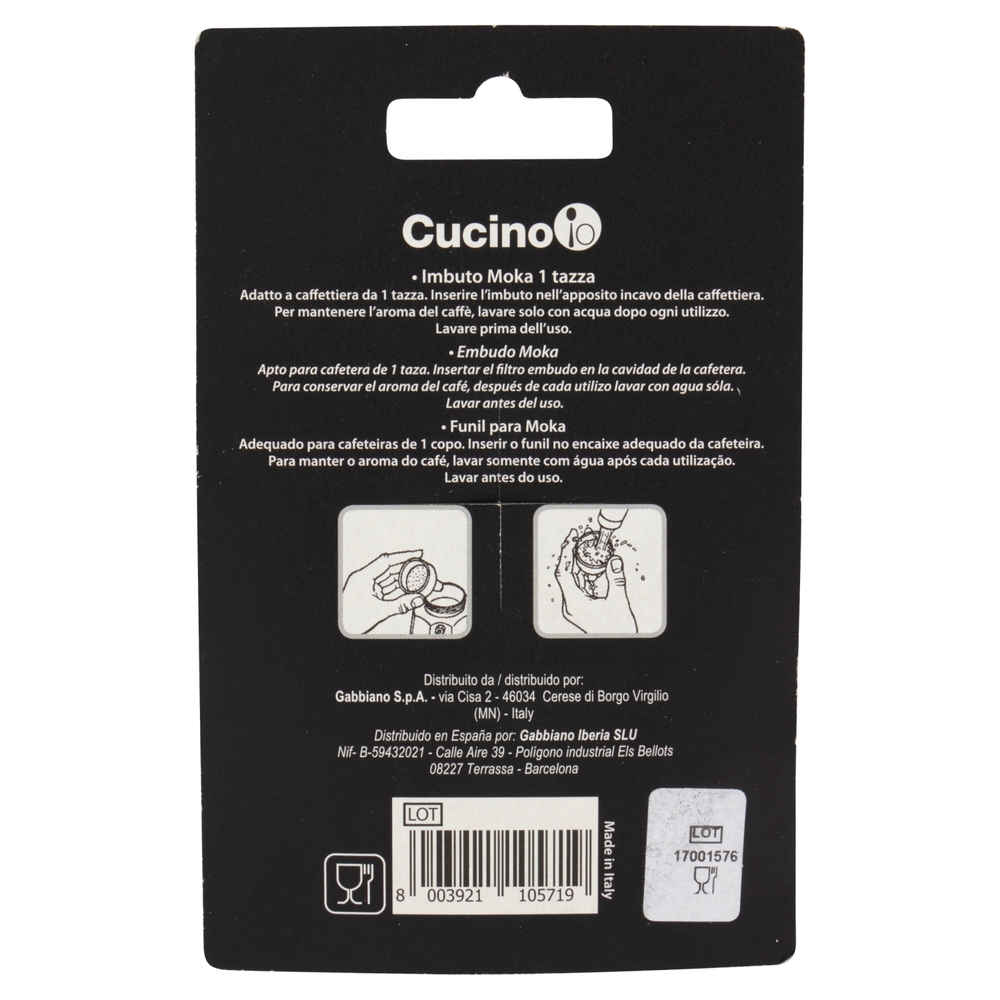 Cucino io Bevi & Conserva Imbuto Moka 1 Tazza