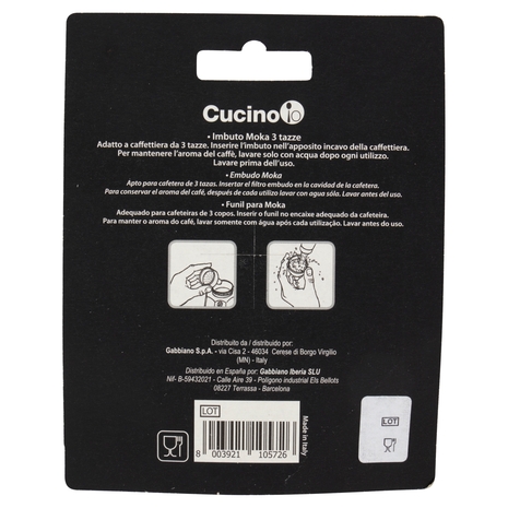 Cucino io Bevi & Conserva Imbuto Moka 3 Tazze