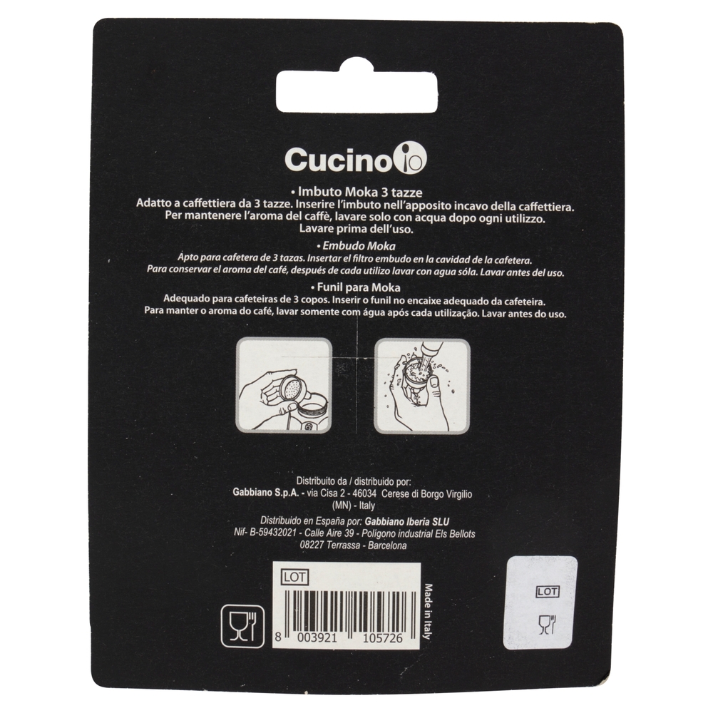 Cucino io Bevi & Conserva Imbuto Moka 3 Tazze