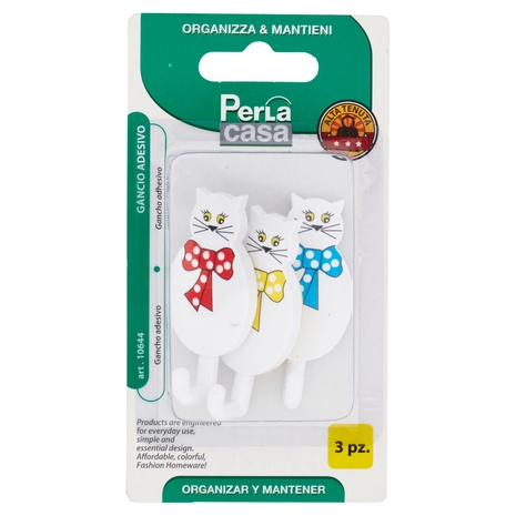 PerLa casa Organizza & Mantieni Gancio Adesivo 3 pz