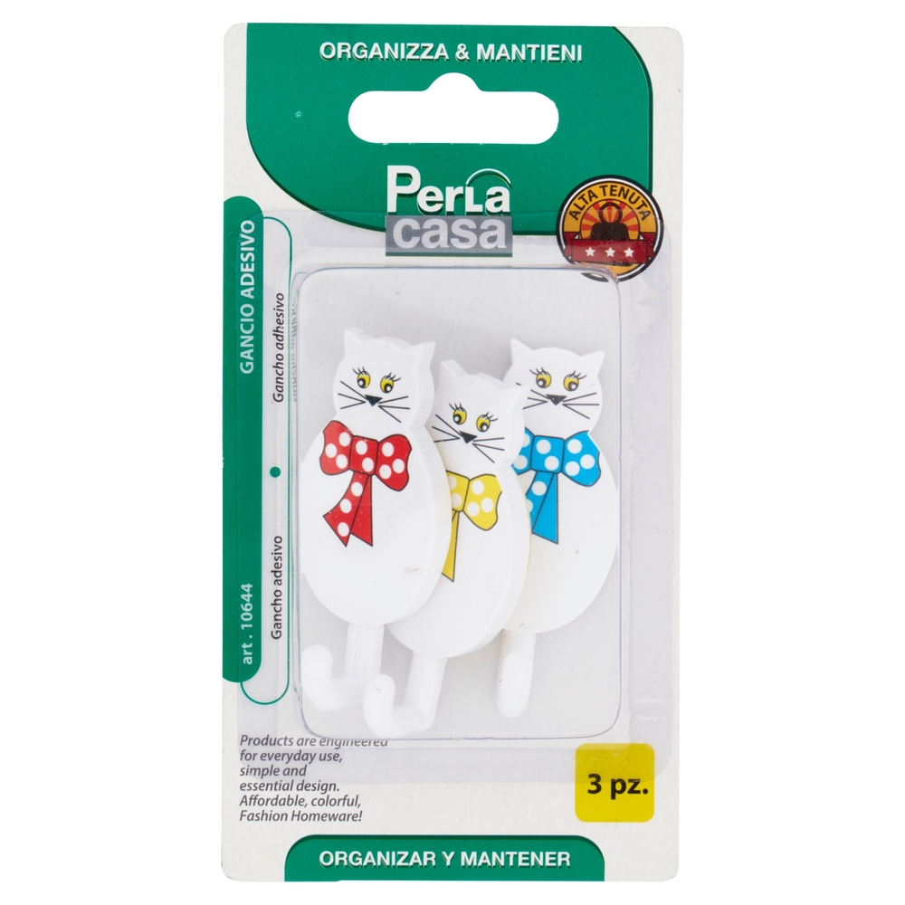 PerLa casa Organizza & Mantieni Gancio Adesivo 3 pz