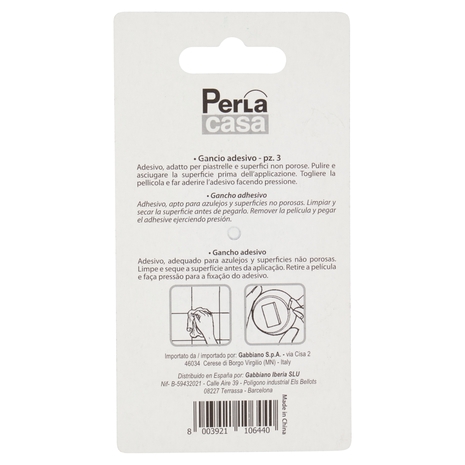PerLa casa Organizza & Mantieni Gancio Adesivo 3 pz