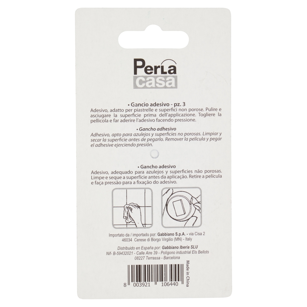 PerLa casa Organizza & Mantieni Gancio Adesivo 3 pz