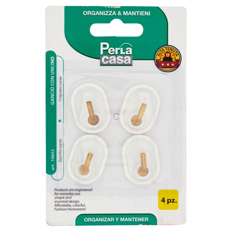 PerLa casa Organizza & Mantieni Gancio con Uncino 4 pz